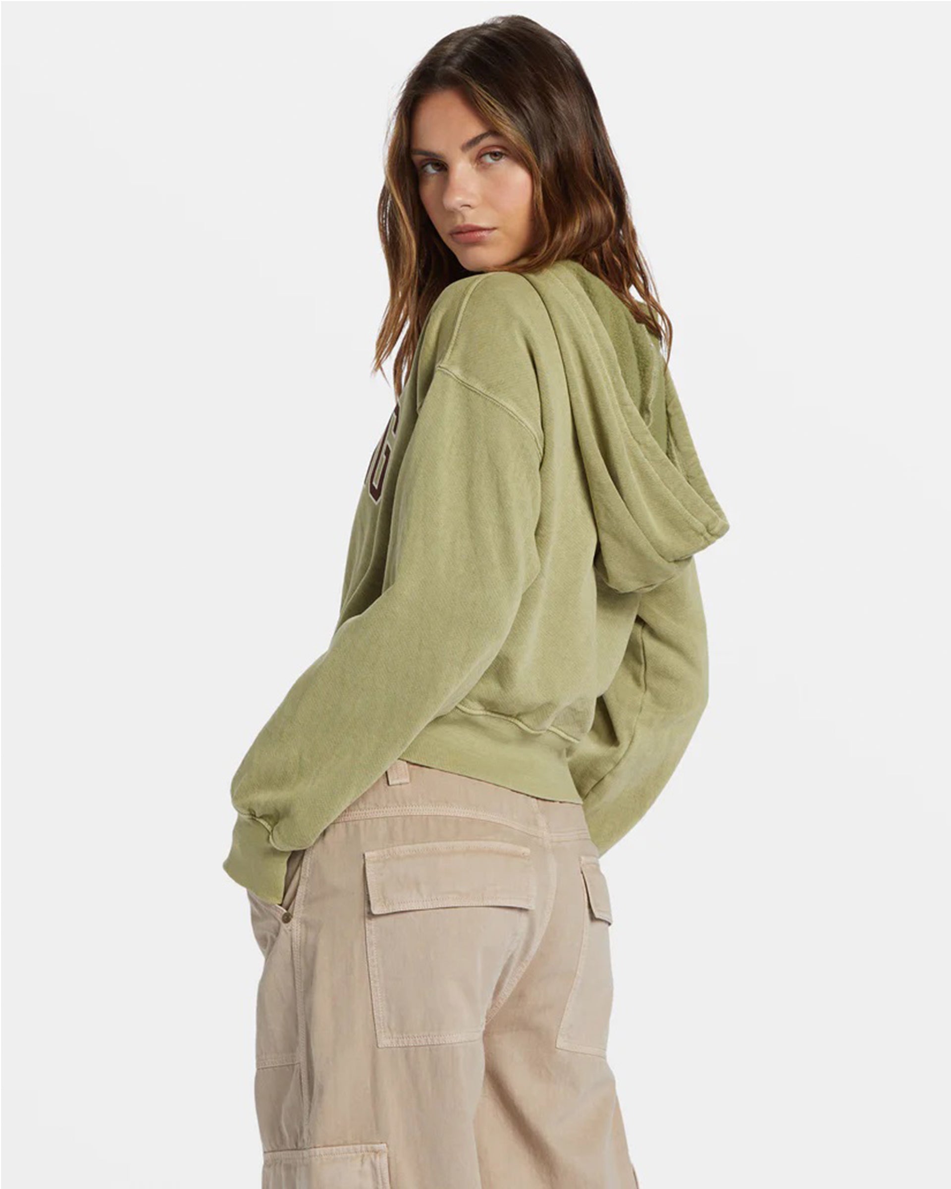 Billabong Women's All Time Fleece Pullover Sweatshirt - Avocado