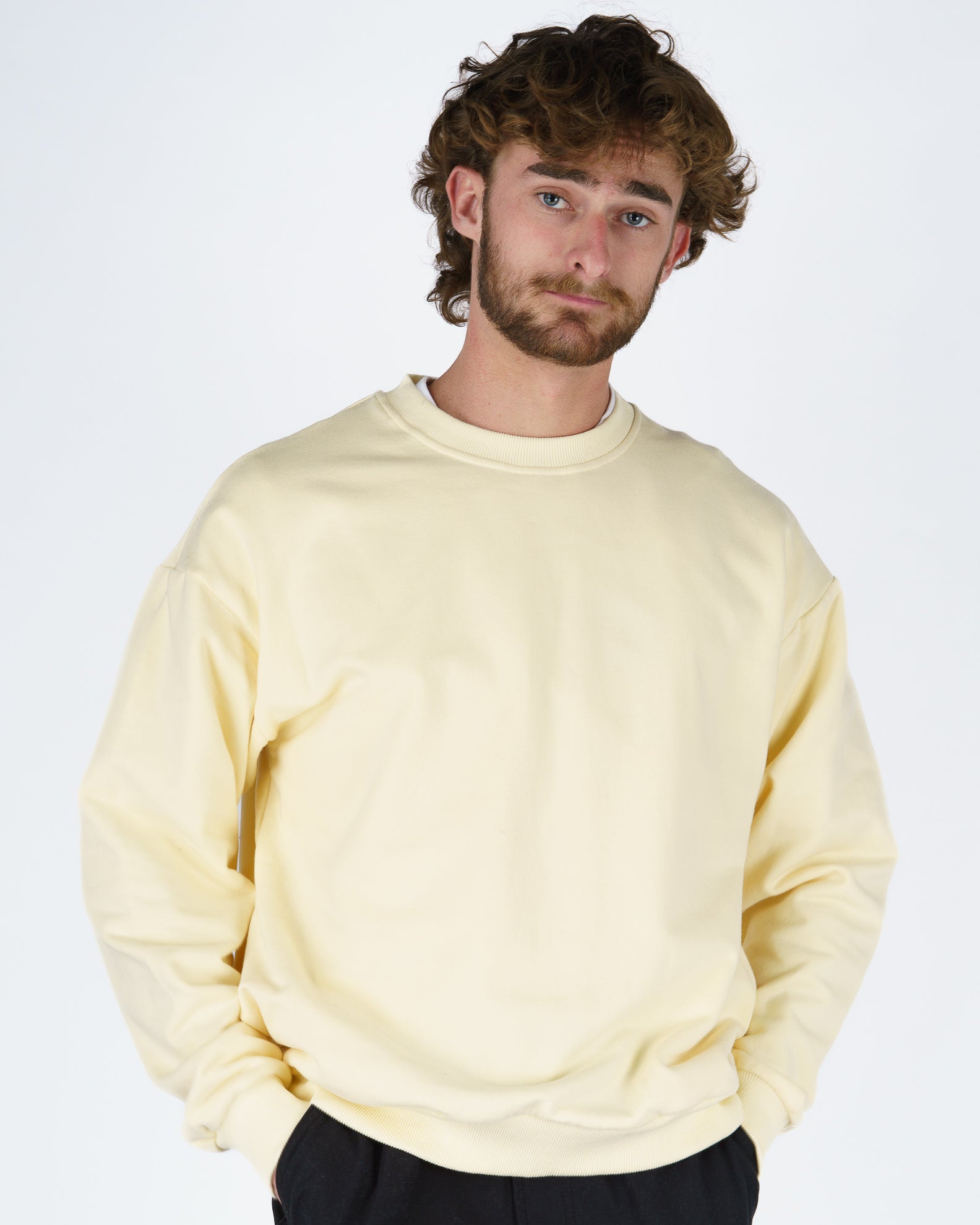 Dandy L/S Pullover Crewneck - Cream