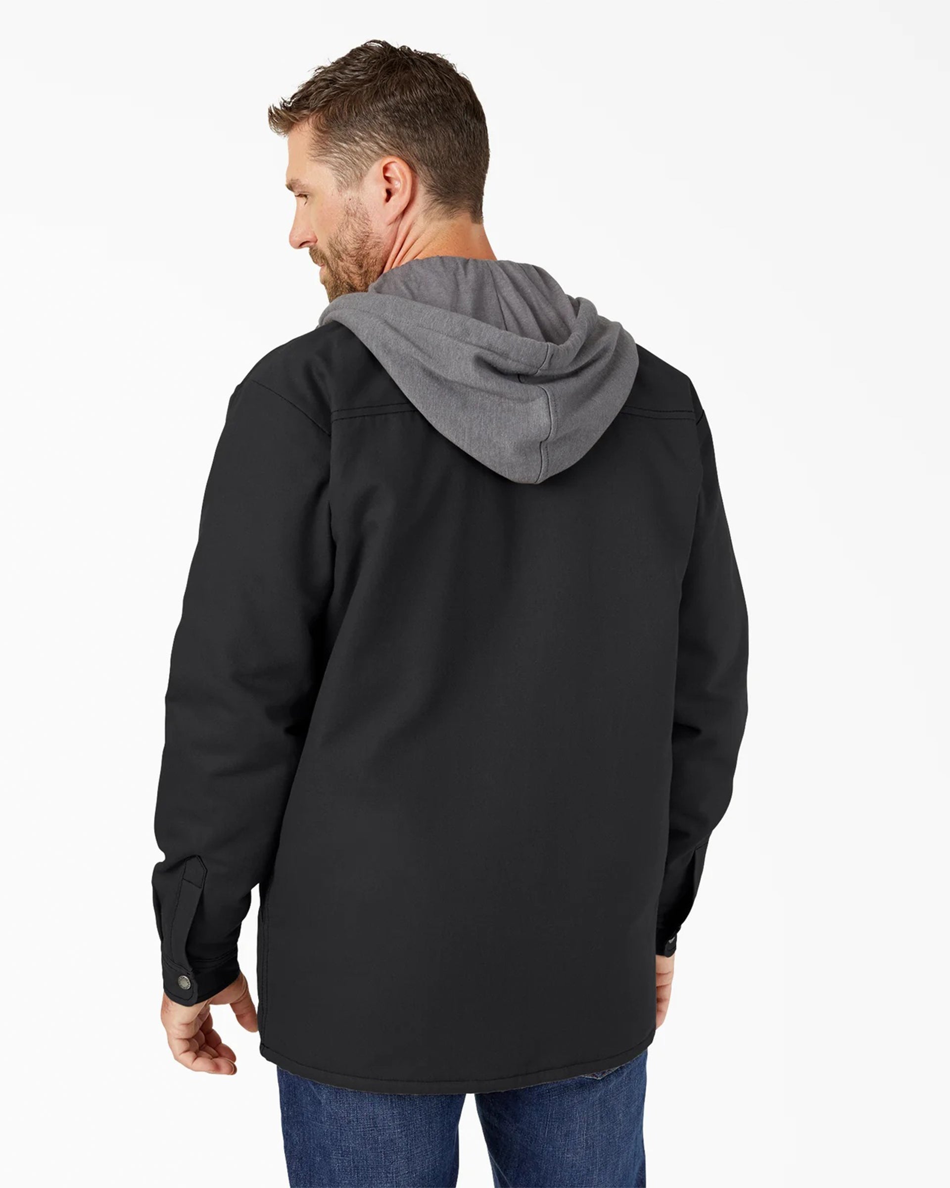 Dickies Water Repellent Duck Hooded Shirt Jacket - Black
