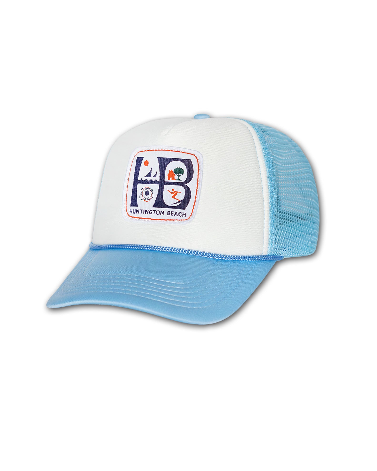 HB Logo Trucker Hat 25' - White/Light Blue