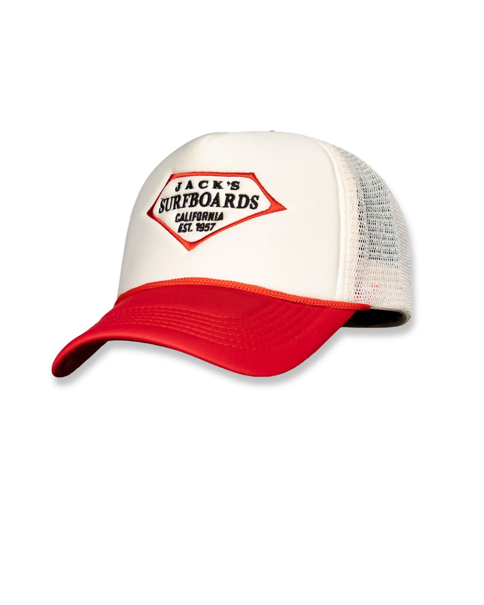 Trucker II Embroidered Hat - Red/White