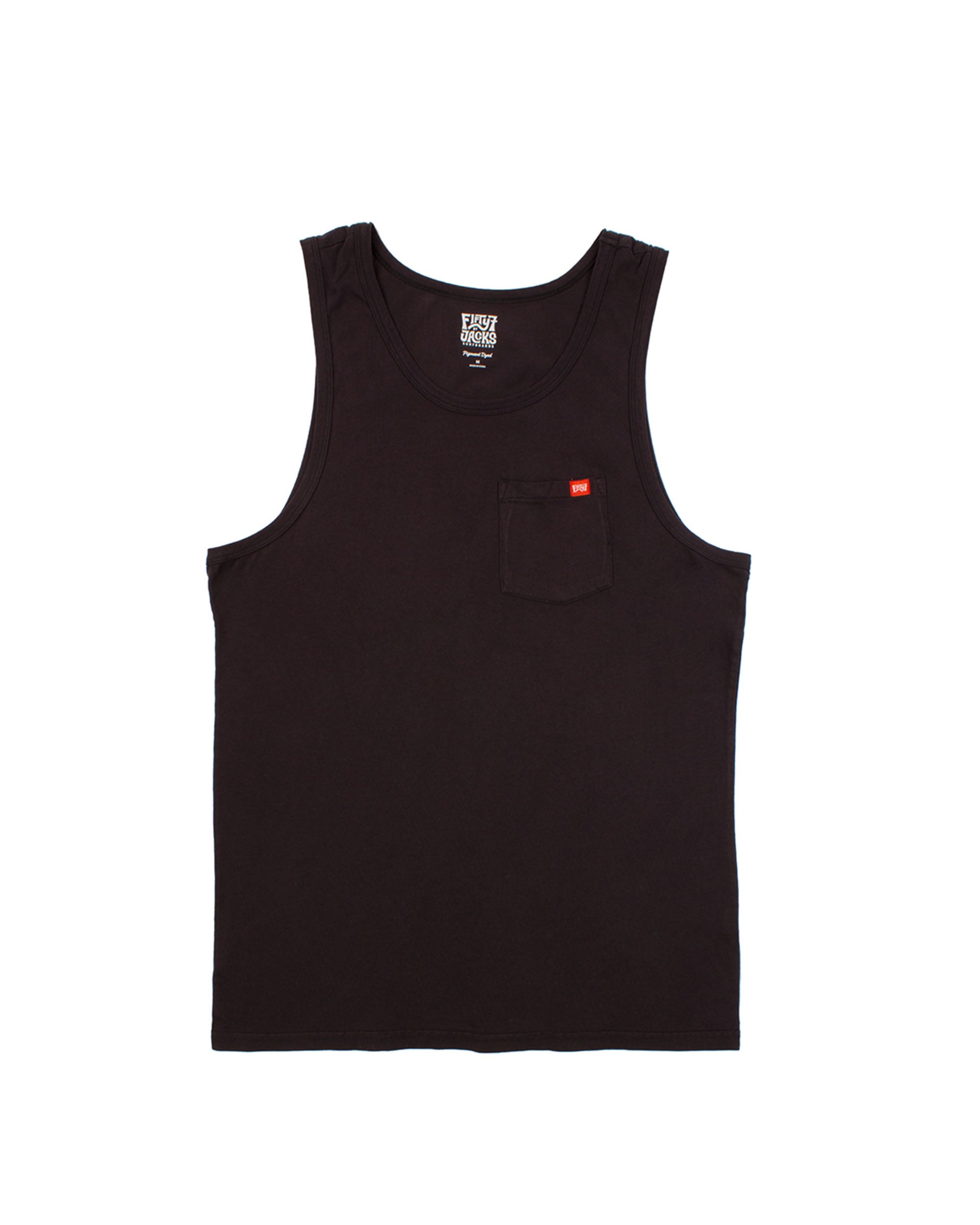 Jack's Surfboards Fifty7 Pigment Dyed Pocket Tank Top - Black